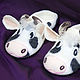 Felted Slippers 'Cows', Slippers, Miass,  Фото №1