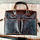 Мужская сумка кожаная для ноутбука "Бриф Мрамор". Мужская сумка. Peekabag Стильные кожаные сумки. Интернет-магазин Ярмарка Мастеров.  Фото №2