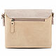 Women's leather and suede bag 'Michelle mini' (beige). Crossbody bag. Russian leather Guild. My Livemaster. Фото №5