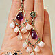 Chandelier earrings with Opal and Amethyst. 925 pr. Earrings. A lovely near you !!!. My Livemaster. Фото №6
