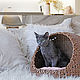 house for pet: House for cats. A house for a cat.Catatonic. Pet House. Корзины в СПБ (Светлана). My Livemaster. Фото №6