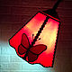 Wall lamp bell with butterflies. Wall lights. tiffanarium (Tiffanarium). My Livemaster. Фото №6