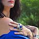 Бохо-кольцо серебряное с лазуритом в берберском стиле,талисман, Кольца, Киев,  Фото №1
