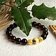 Bracelet from Baltic amber, 10 mm, color is cherry. Bead bracelet. Mark Amberstein, sale amber products. My Livemaster. Фото №4