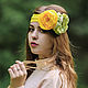 Повязка на голову с желтыми розами, Повязки, Мытищи,  Фото №1