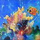 Author's painting 'underwater Kingdom', 35 by 50 cm, Pictures, Moscow,  Фото №1
