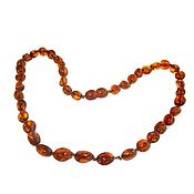 Работы для детей, handmade. Livemaster - original item Beads amber for children, for teenagers girl natural stones cognac. Handmade.