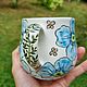 Чашка "Цветы". Кружки и чашки. Irina Volvach Art Ceramics. Интернет-магазин Ярмарка Мастеров.  Фото №2