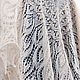 Openwork down shawl knitted Shawl spokes of mohair white ivory. Shawls. Lace Shawl by Olga. My Livemaster. Фото №4
