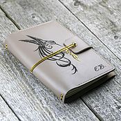 Канцелярские товары handmade. Livemaster - original item Genuine leather notebook with personalization. Handmade.