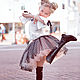 Polka dot tulle skirt for girl Pea Peach, Skirts, Moscow,  Фото №1
