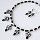 Beads and earrings Zebra 2 options white black. Jewelry Sets. Marina Brusinenko - Jevelry. Online shopping on My Livemaster.  Фото №2