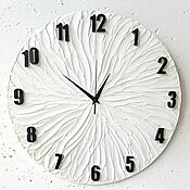 Для дома и интерьера handmade. Livemaster - original item Large Diameter White Wall Clock. Handmade.