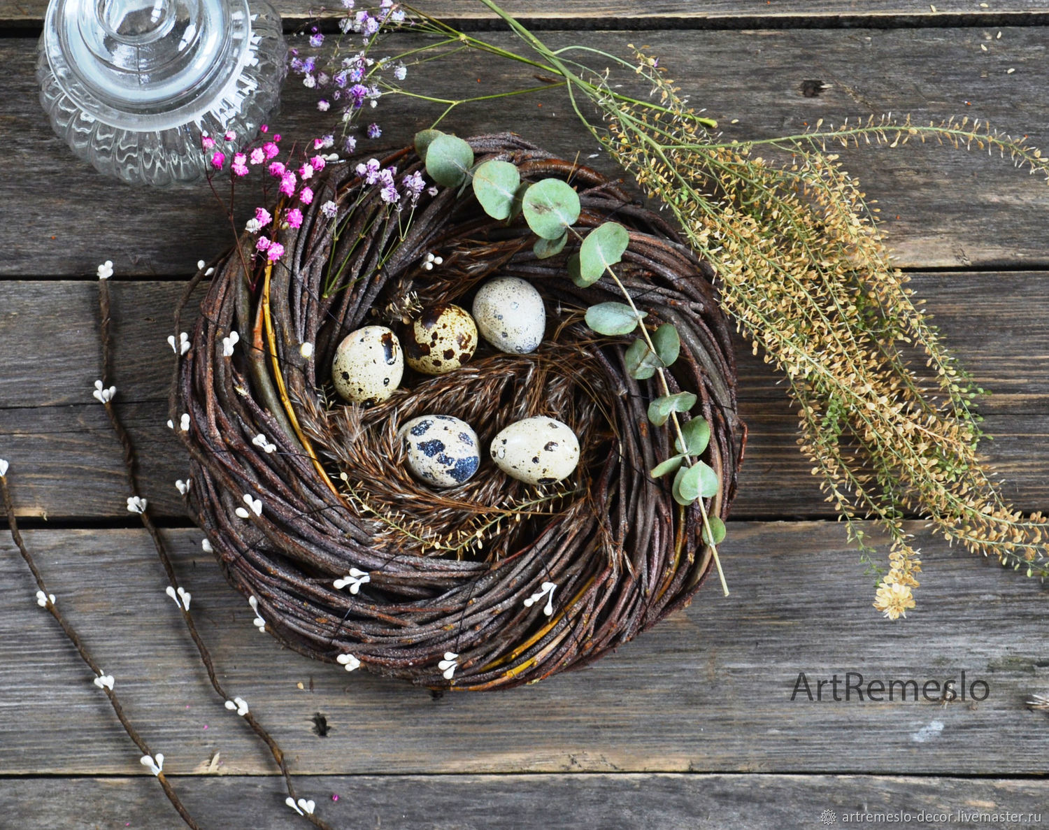 Гнездо - венок из березовых веток в интернет-магазине Ярмарка Мастеров ...