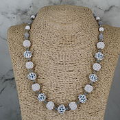 Украшения handmade. Livemaster - original item Choker necklace made of beaded beads and chalcedony 