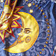 batik scarf 'Sun and Moon', natural silk, Shawls1, St. Petersburg,  Фото №1