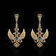 Серьги "Орлы Империи" из золота с аметистами. Серьги классические. BUGAKOV jewelry. Интернет-магазин Ярмарка Мастеров.  Фото №2