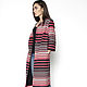 Striped cotton and linen coat (art. Six thousand twenty one), Coats, Omsk,  Фото №1