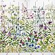 Tiles and tiles: Apron for kitchen wildflowers. Tile. Flera Daminova Rospis farfora. (artflera). Ярмарка Мастеров.  Фото №4
