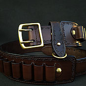 Сувениры и подарки handmade. Livemaster - original item Exclusive leather bandolier mod. L-24-12-2 dark. Handmade.