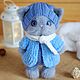 Кот вязаный. Вязаная игрушка кот. Мягкие игрушки. Анна Байдина. Ярмарка Мастеров.  Фото №4