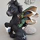felted wool toy pegasus black star. Felted Toy. Usik-cat store. Online shopping on My Livemaster.  Фото №2