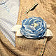 Order Rose brooch 'Blue'. Novozhilova Hats. Livemaster. . Brooches Фото №3