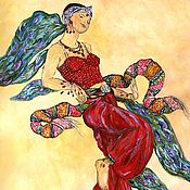 Картины и панно handmade. Livemaster - original item Watercolour costume design for the ballet 