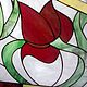 Order Red Flowers. stained glass. Glass Flowers. Livemaster. . Stained glass Фото №3