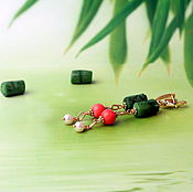 Украшения handmade. Livemaster - original item Long necklace with pendant Bamboo coral. Collar. Handmade.