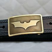 Аксессуары handmade. Livemaster - original item Leather belt with brass buckle 