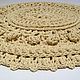  round relief mat Kristina-2. Carpets. knitted handmade rugs (kovrik-makrame). My Livemaster. Фото №5