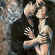 Kiss, oil painting on canvas, lovers, two, love. Pictures. myfoxyart (MyFoxyArt). Online shopping on My Livemaster.  Фото №2