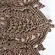 Ковёр вязаный ажурный "ПИОН" кофе с молоком. Ковры. SiЛЕНА - ковры ручной работы. Ярмарка Мастеров.  Фото №5