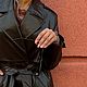 Плащ двубортный из итальянской эко-кожи коричневый. Плащи. Paltoclub. Ярмарка Мастеров.  Фото №13