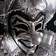 Маска интерьерная "Арлекин Ардженто" Продано. Маски интерьерные. Маски Александра и Оксаны Середюк. Интернет-магазин Ярмарка Мастеров.  Фото №2