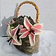 Handbag felted bag 'Basket of lilies'. Bucketbag. wool gifts. Online shopping on My Livemaster.  Фото №2