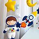 Заказать Детский мобиль из фетра "Космический полёт". Tilly_Mobile. Ярмарка Мастеров. . Мобили на кроватку Фото №3