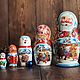 Matryoshka Santa Claus, 18 cm 5 asientos. Dolls1. Ручной Лис. Online shopping on My Livemaster.  Фото №2