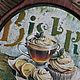Доска для подачи "Bistro" с кексами коричневая зелёная охра. Утварь. Уютная мастерская Елизаветы Силовой. Интернет-магазин Ярмарка Мастеров.  Фото №2