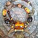 Necklace ethnic African-style with natural materials of the Congo.Handmaid. Natural , natural colour, yellow - brown scales