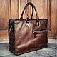 Briefcase made of genuine leather and crocodile skin, Brief case, Moscow,  Фото №1