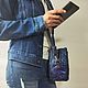 Круглая crossbody из джинсы "Лавандовый деним". Сумка через плечо. Jeans bags by Anna. Ярмарка Мастеров.  Фото №5