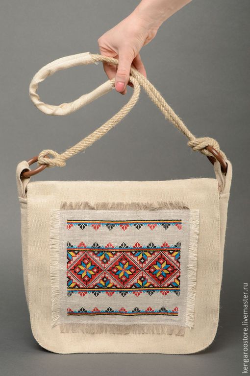 Женская сумка из ткани ручной работы с вышивкой в интернет-магазине на ...