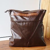 Сумки и аксессуары handmade. Livemaster - original item Custom engraved leather backpack for Alexander.. Handmade.