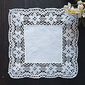 Для дома и интерьера handmade. Livemaster - original item Napkin 27/27 linen 100% white. Handmade.