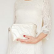 Свадебный салон handmade. Livemaster - original item Pearl clutch bag, white wedding clutch, prom bag (126). Handmade.