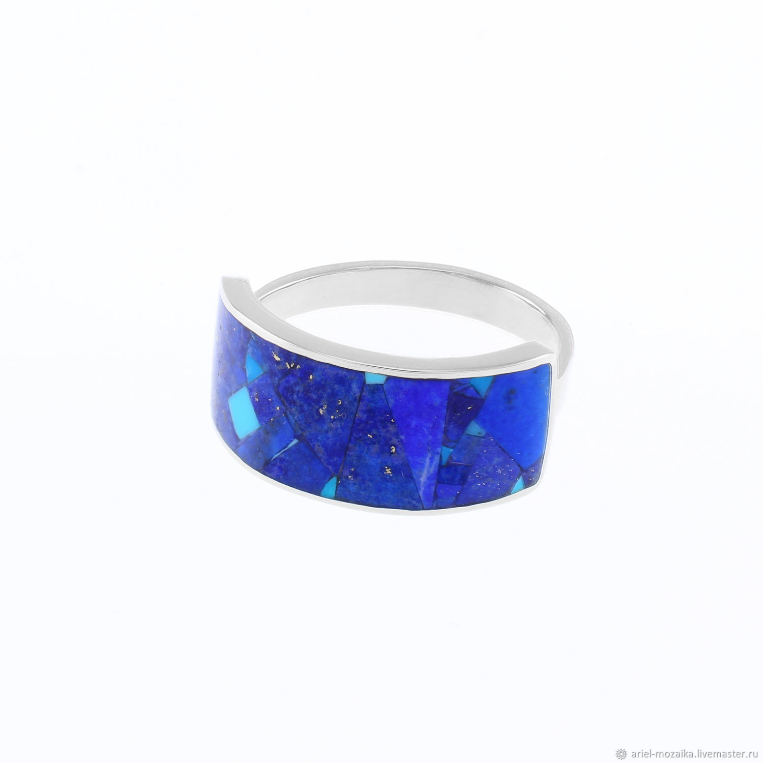 Ring. Lapis lazuli and turquoise. Size 19.5-20, Rings, Moscow,  Фото №1