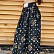 Black-and-white-and-gold summer skirt in ethnic style. Skirts. O.N.E. Studio. Online shopping on My Livemaster.  Фото №2