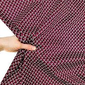 Материалы для творчества handmade. Livemaster - original item Fabric: Cotton plaid burgundy geometry. Handmade.